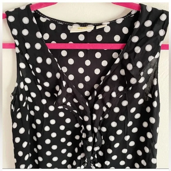Anthro Maeve Dottie Ruffled Polka Dot Tank - Picture 5 of 10